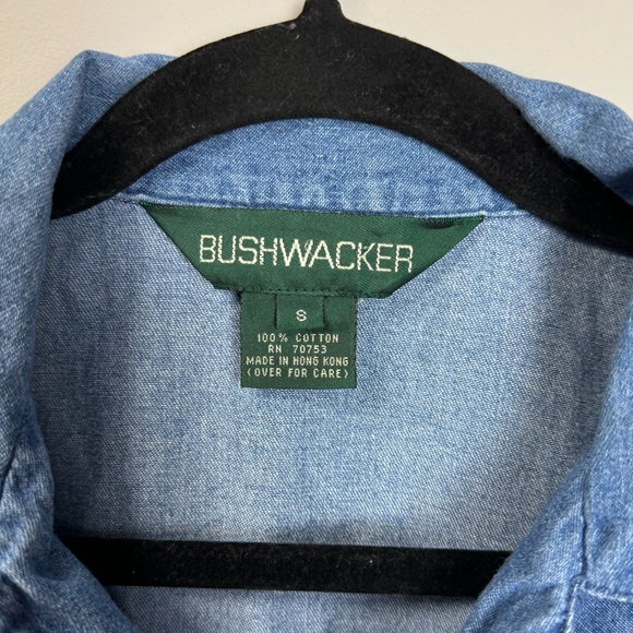 Vintage Denim Embroidered Button Down sz S - Picture 5 of 6